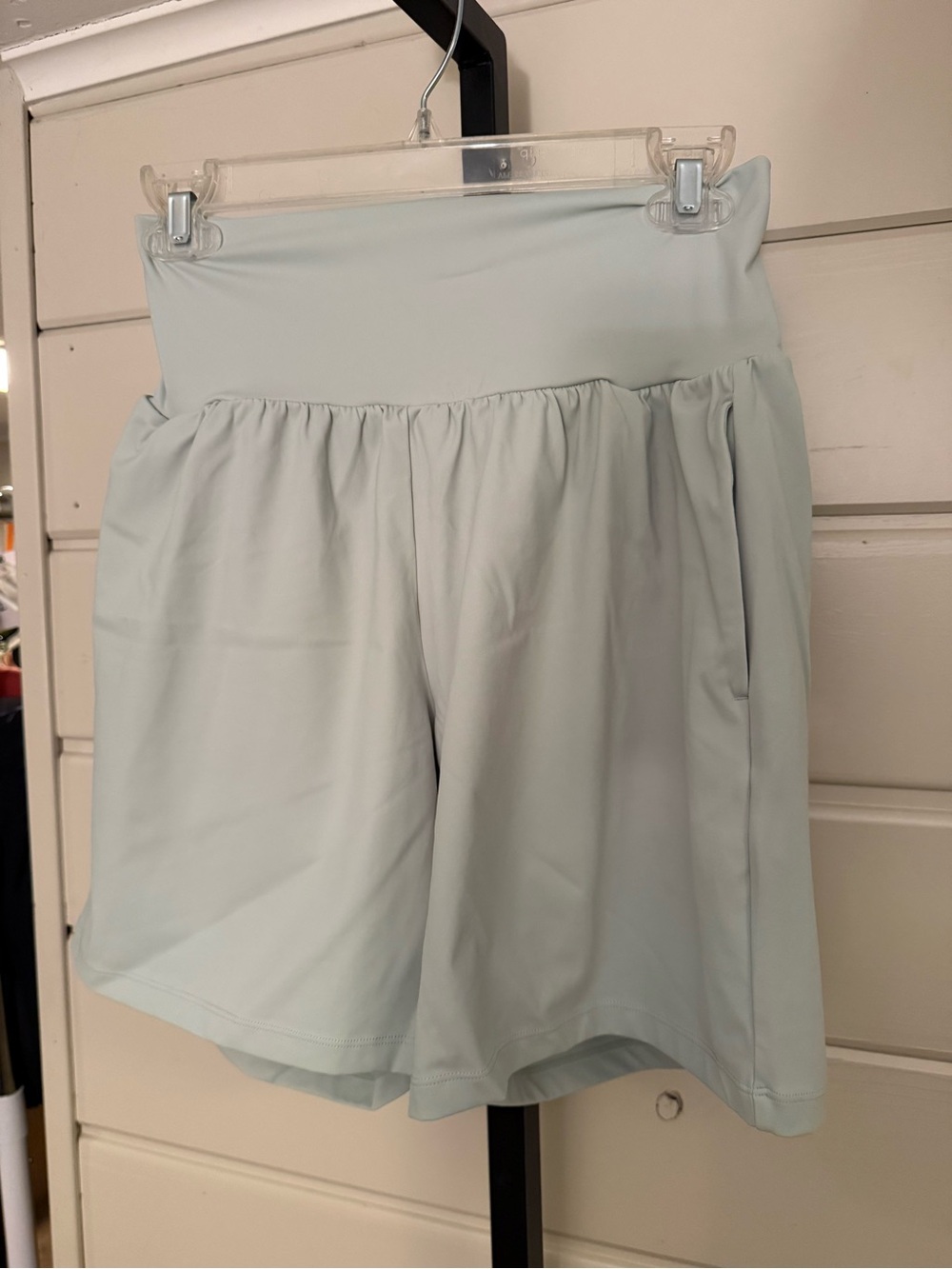 HALARA Pale Mint High-Waist double layer Athletic Shorts